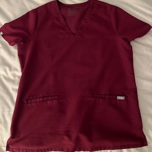 FIGS scrub top, Medium, burgundy